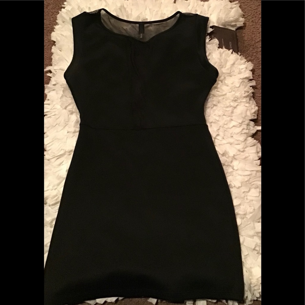 Black sheer top dress